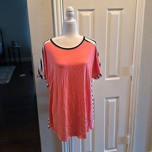 1xl Pink and Striped T Shirt